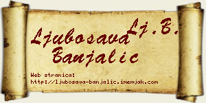 Ljubosava Banjalić vizit kartica
